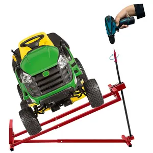 Professional-Grade Lawn Mower Lift Stand 890lb Capacity Lever System for Heavy-Duty Garage & Farm Maintenance with Versatile Design and Repair Bracket