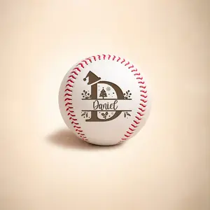 Personalized Baseball Ball with Custom Name - Christmas