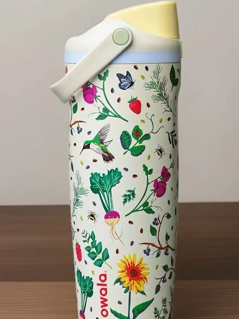Owala FreeSip Sway 30oz Mother Nature Little Sprout Floral Botanical Water Bottle Insulated Stainless Steel Leakproof Straw Lid Travel Tumbler Gift