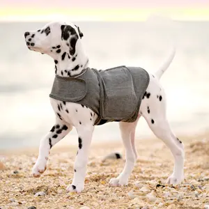 Pet Clothes Dog Anxiety Jacket Warm Vest Pet Health Heather Gray Winter Cotton Ponte-de-Roma XS-XXL for All Genders