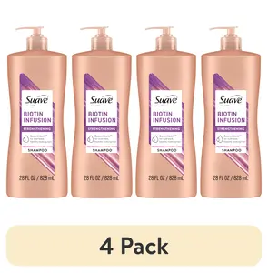 (4 Pack) Suave Professionals Biotin Infusion Shampoo with Pump, Thickening, 28 Fl Oz Suave Brands Company LLC