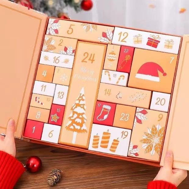 Christmas Gift Box, Christmas Gifts Ideas, Advent Calendar, Christmas Countdown Calendar 24Day Surprise Gift Box Christmas Treasure Box Empty Box