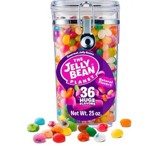 The Jelly Bean Planet, Gourmet Jelly Beans Bulk 25 Oz Jar - 36 Natural Fruit Flavors, Kosher Candy, Plant Based Colors - Gluten Free Jellybeans Easter Candy Gift, Allergen Friendly Basket Stuffers