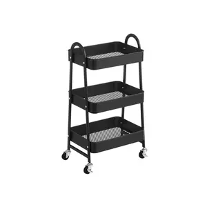 SONGMICS 3-Tier Rolling Cart with 2 Brakes