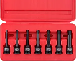 NEIKO 01130B 3/8" Drive Allen Socket Set, 7 Piece, 3 Inch, 3/8” Impact Hex Bit Socket Set, Metric Hex Driver 4 Mm to 12 Mm, Chrome-Moly Cr-Mo Impact Grade Ridgerock Tools Inc.