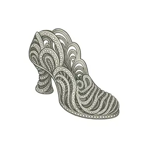 Silver Slipper Sticker Dust Plug