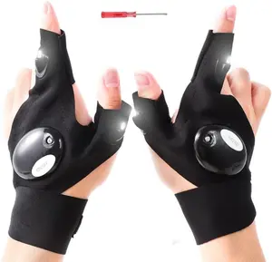 Led Flashlight Gloves for Men,Gifts for Boyfriend Husband Papa Fit for Car Repairing Night Fishing Running