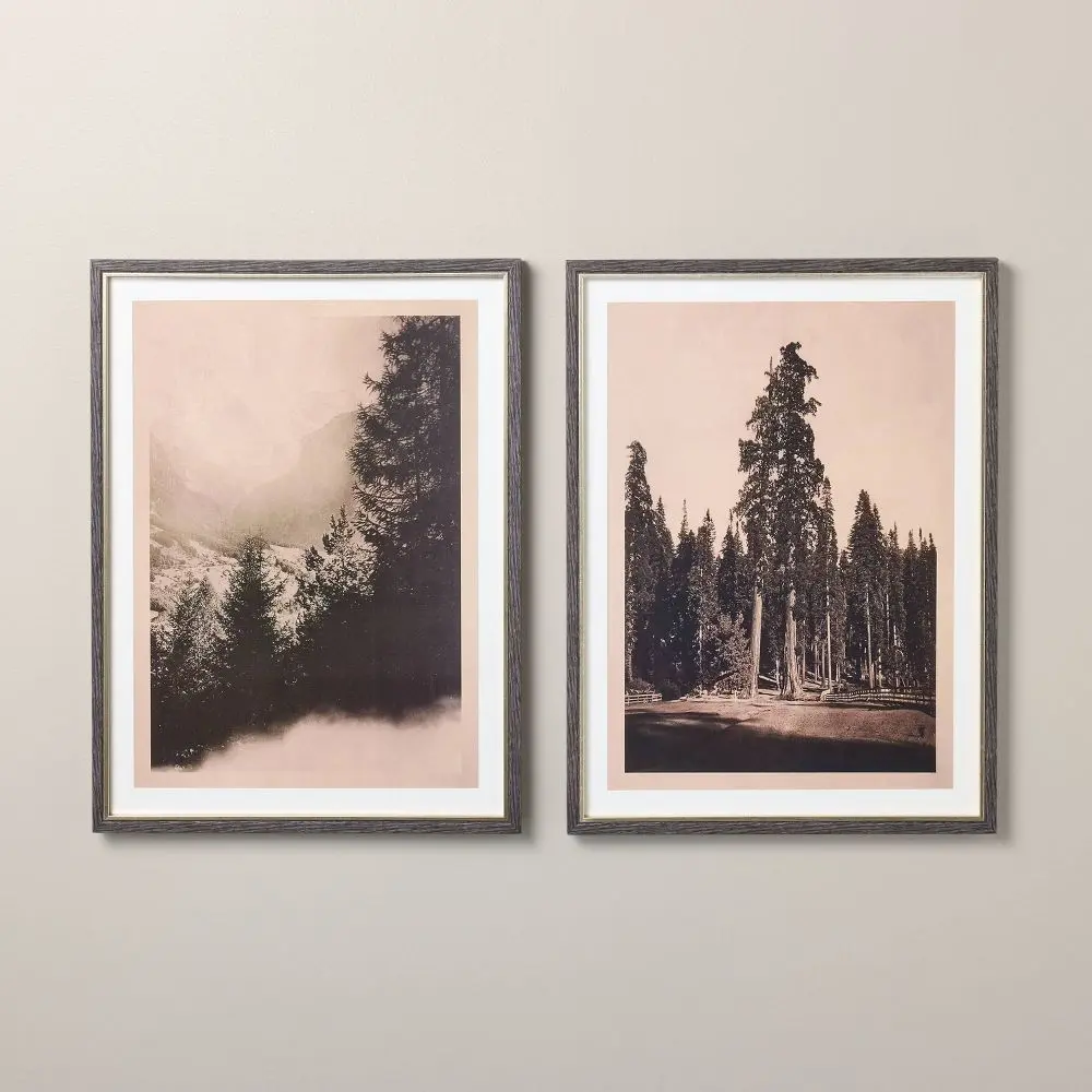 2pc 18"x24" Vertical Vintage Tree Wall Art Set - Hearth & Hand with Magnolia