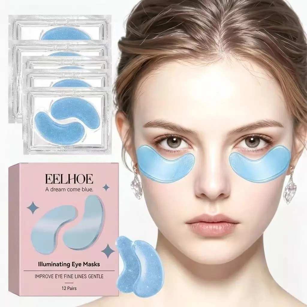 [NEW] PDRN blue Collagen Jelly Eye Mask | Hydrogel Eye Patches with PDRN, Collagen, NAD | Refreshing for Puffy, Tired Eyes | Firming for Look of Wrinkles, Fine Lines |  Skincare (12/24/36 Pairs) dark bag care eyeserum circles
