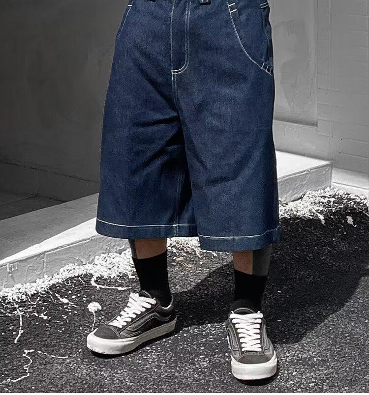 Mens Loose-Fit Summer Denim Shorts In The American West Coast Style