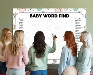 Baby Word Search Game, Crossword Puzzle, Word Find Poster, Gathering Activity, Multiple Sizes