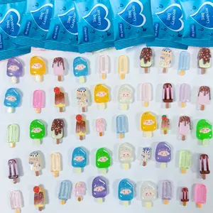 20pcs Ice Cream Accessories Summer Holiday Limited Edition Random Packaging Realistic Food Play DIY Creative Night Glow Resin Figurines Playful Figurines Glow In Dark