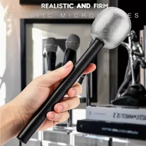 Rock Star Fake Microphone Props 10pcs Glowing Microphone for Halloween Party Stage Decoration