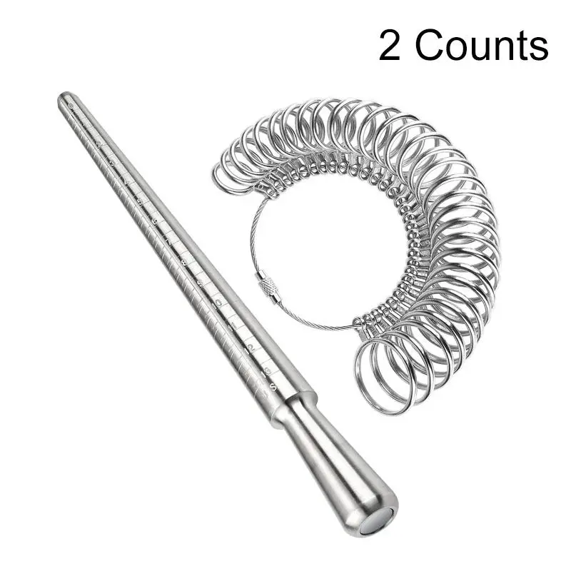 Precision Ring Sizer Measurement Tool, Ring Mandrel & Ring Sizing Gauge Set for Jewelry Making, Professional Hand Measuring Tools, Jewellery