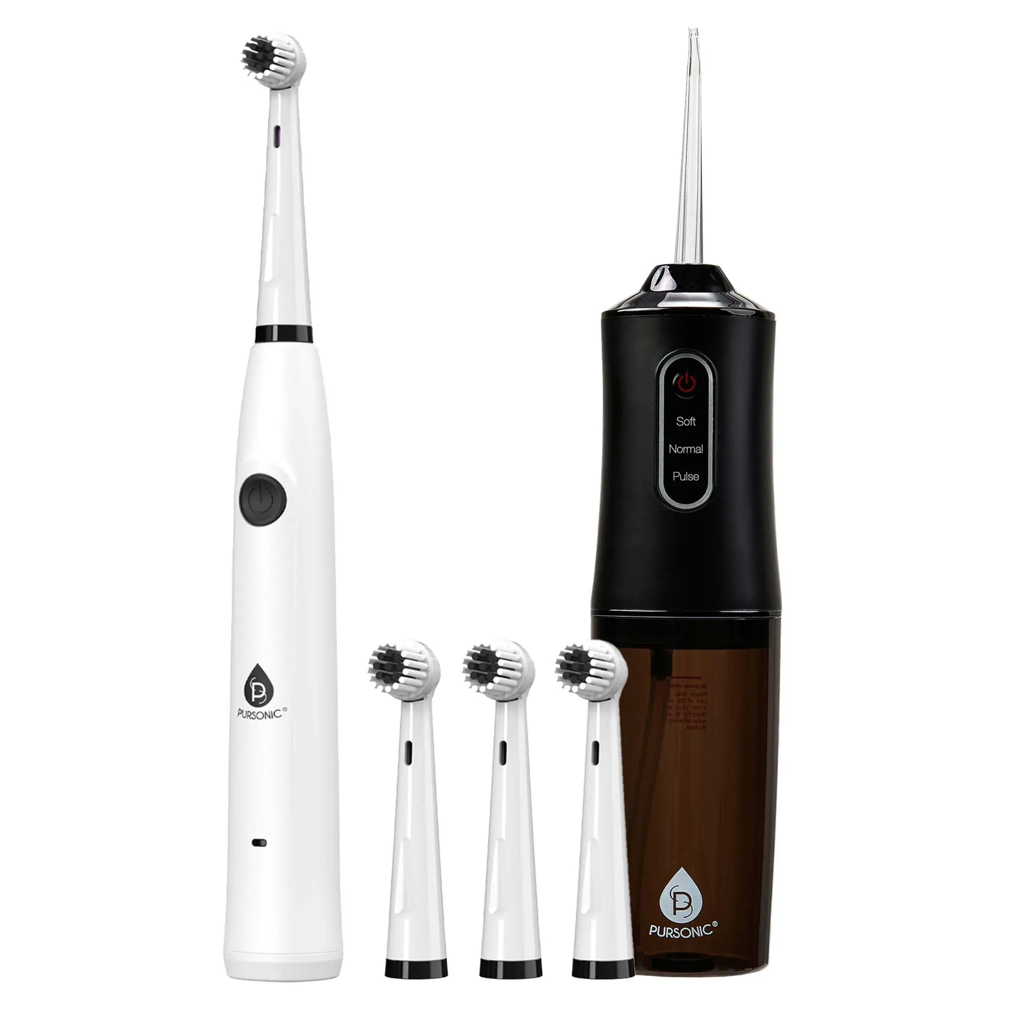 USB Rechargeable Electric Toothbrush & Water Flosser Bundle – Complete Oral Care Set