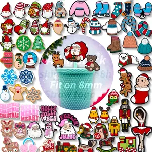 8mm Cute Holiday Straw Topper for Beverages christmas 2024 christmas  2024 Drink Drinkware