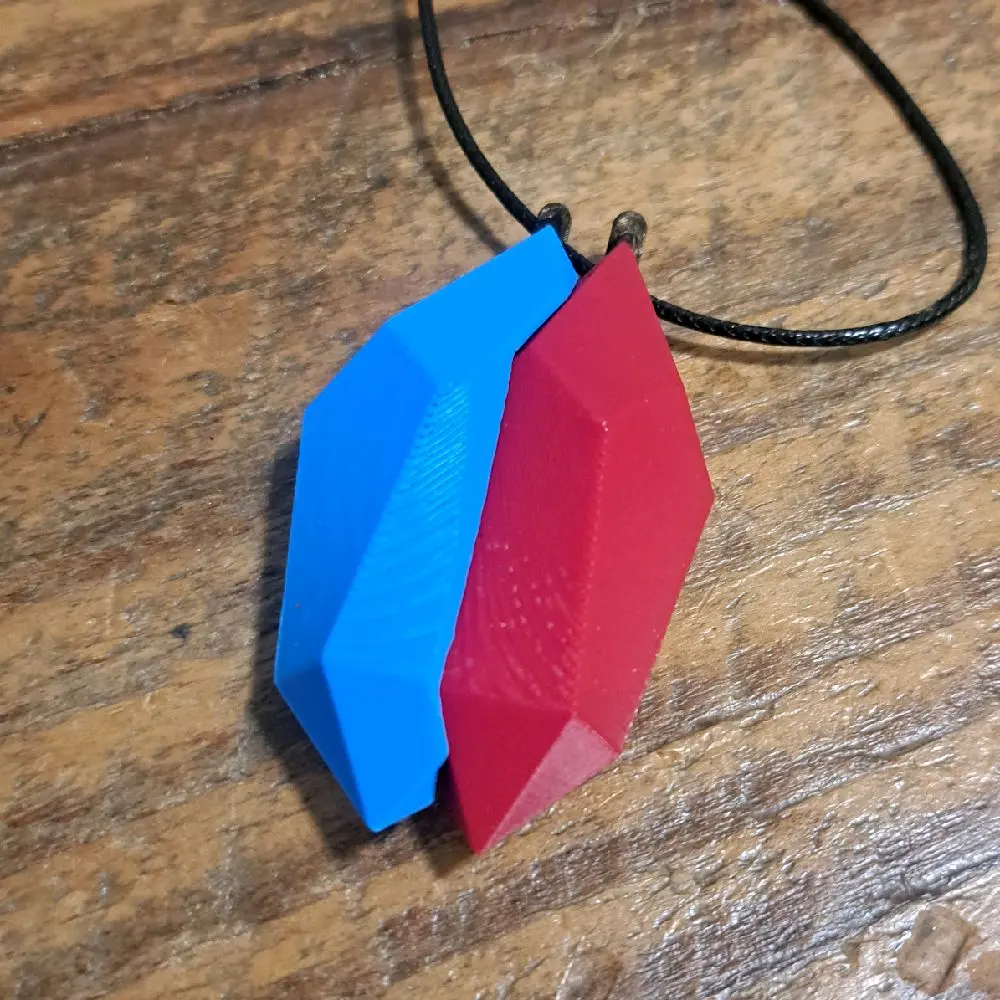 Dante and Vergils's Necklace Set Cosplay Devil May Cry - Colorful Pendant Necklace with Black Cord