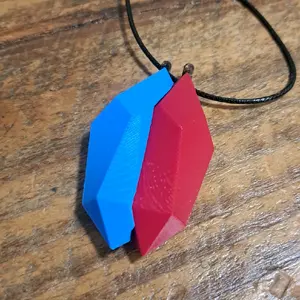 Dante and Vergils's Necklace Set Cosplay Devil May Cry - Colorful Pendant Necklace with Black Cord
