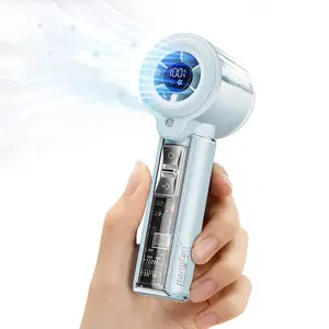 Hangfan Portable Turbo Fan with Refrigeration High-Speed ​​Portable Handheld Fan — Mist-Spraying Turbo Personal Fan (3000mAh USB) — Powerful Airflow, Rapid Cooling, Lightweight & Silent — Ideal for Travel, Camping, Outdoors, and Daily Use.