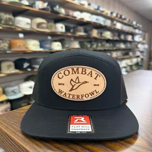 7 Panel Legacy Patch Hat - Black
