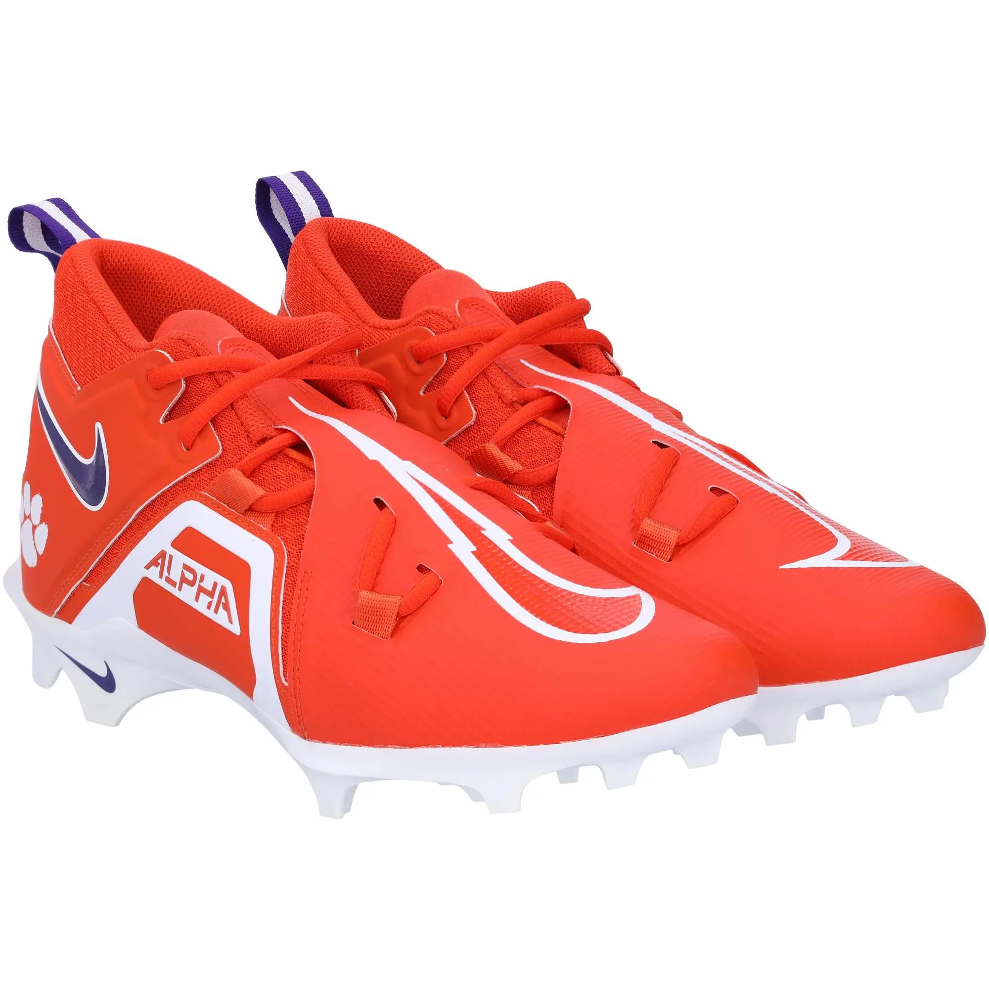 Clemson Tigers Team-Issued Orange Alpha Pro 3 Nike Cleats from the Football Program - Size 11.5 - Fanatics Authentic Certified