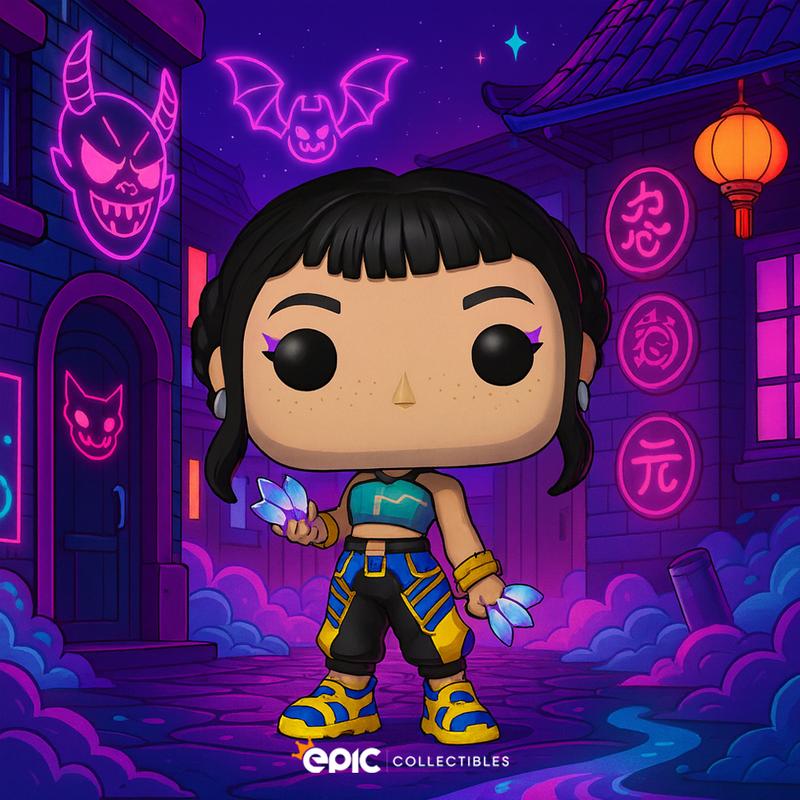 Funko POP KPop Demon Hunters - Zoey Huntr/x Vinyl Figure with Epic Collectibles Premium Box Protector Included
