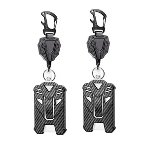 ID Badge Holder Set, 2 Counts/set Retractable Badge Reel & ID Card Holder, Multifunctional Badge Holder for Office, School, Outdoor, Id Badge Holder with Lanyard, Id Holders For Badges