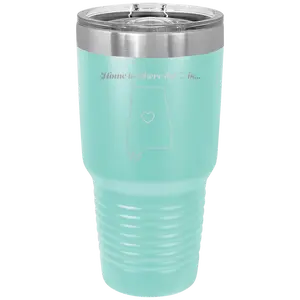 Alabama Heart 30 oz Tumbler | Teal