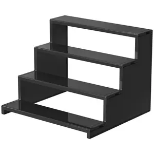Lifewit 4 Tier Black Display Stand for Cologne,Perfume,Figures, Cupcake, Dessert, Spice, Fragrance, Countertop, Vanity, Dresser, Cabinet Use Racks Set