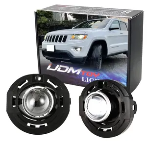 iJDMTOY Projector Lens Fog Lamp w/Xenon White LED Lights Kit, For Jeep Grand Cherokee; For Dodge Charger Challenger Dart Durango; For Chrysler 200 300