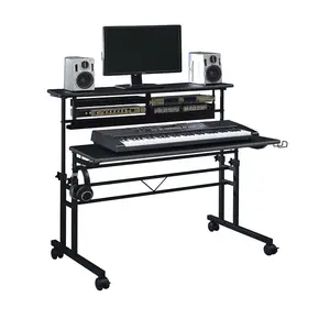 Musiea BE100 Series Sit-Stand Music Recording Studio Desk Workstation w/2x3U Rack