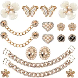 18 Pcs Bling Shoe Charms – Butterfly & Flower Clog Decorations with Crystal Rhinestones, Cute DIY Accessories for Women’s Shoes, Birthday & Party Decor