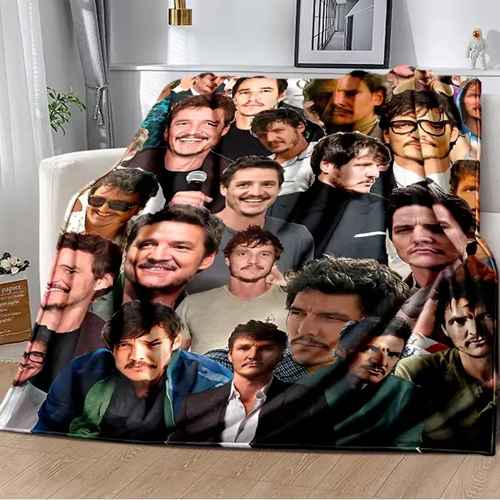 Jose Pedro Balmaceda Pascal 3D Printed Soft Plush Blanket,Flannel Blanket Throw Blanket for Living Room Bedroom Bed Sofa Picnic, Viral Actor Fan Art Cozy Movie Star Aesthetic Blanket Soft Fleece Home Decor Gift dukes of hazzard