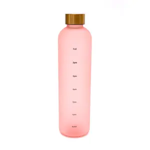 Sippin' Pretty 32 oz Translucent Water Bottle in Pink & Gold