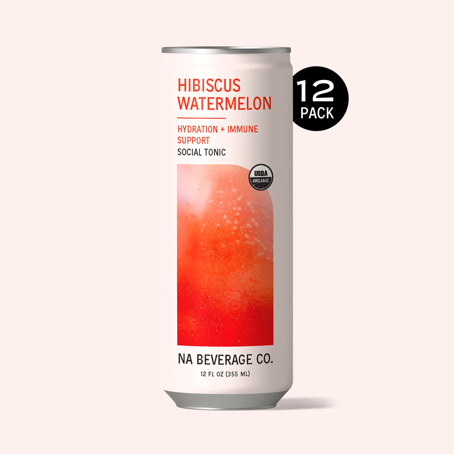 NA Functional Tea - Hibiscus Watermelon, Hydration + Refresh (12 x 12oz)