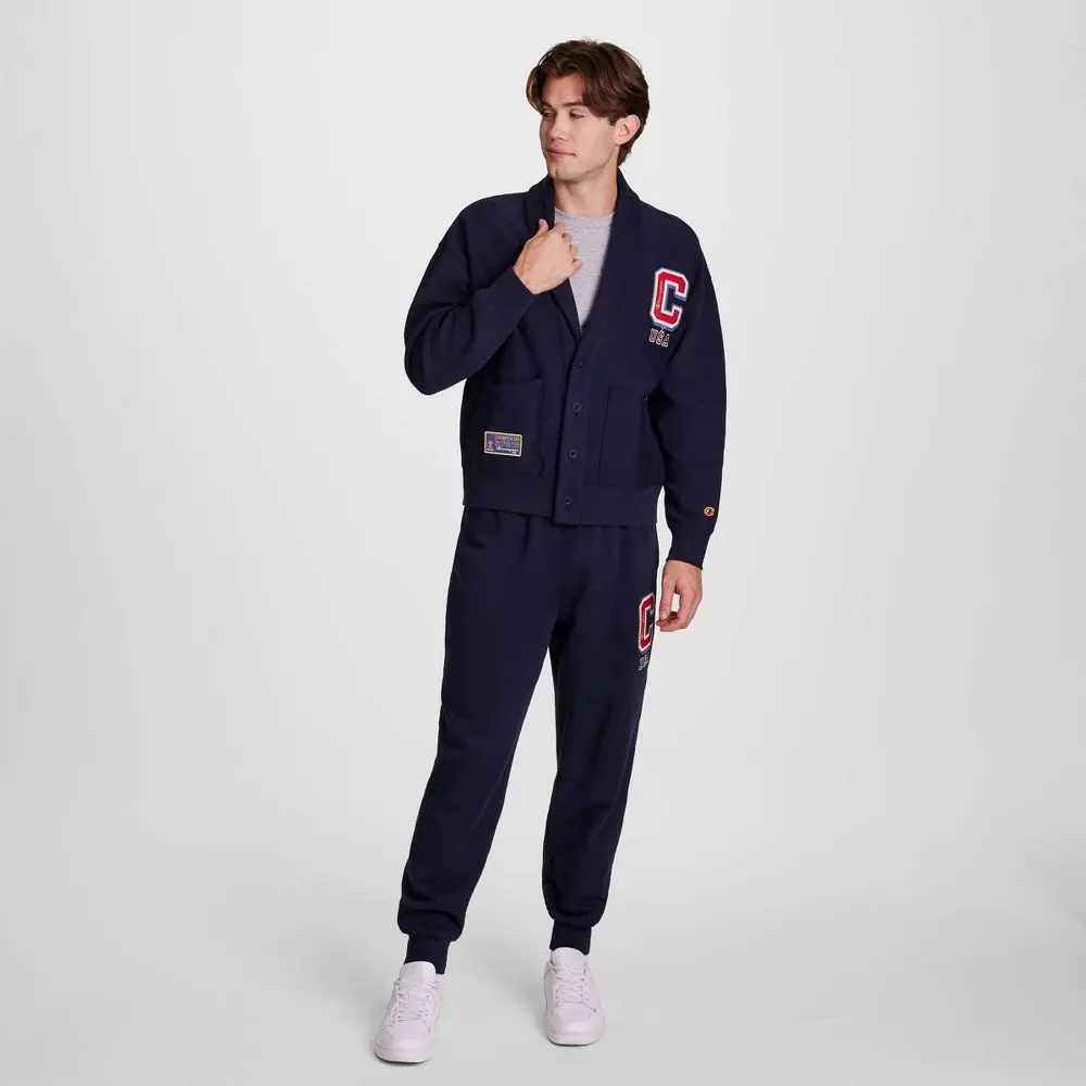 Champion Adult Shawl Neck Fleece Shawl Sweater, Clothes, Polyester, Cardigan, Garment