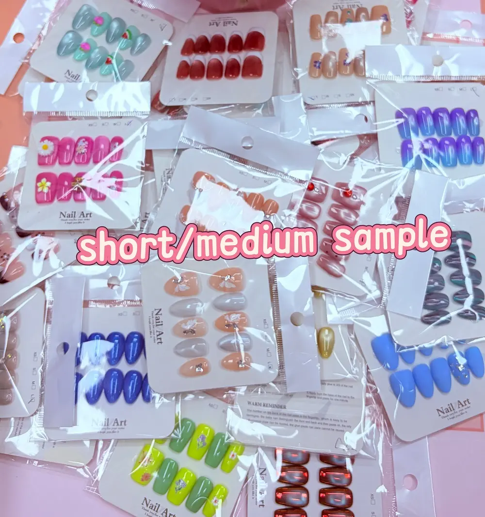 Jojo(6315)gc.$30 for 21 pairs handmade press on nails(mystery box）