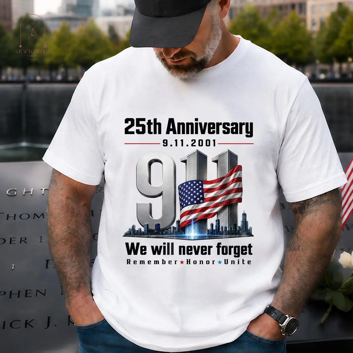 9/11 25th Anniversary Shirt, September 11 Remembrance, Never Forget Patriotic, 25th Anniversary 9/11 Memorial Shirt, Patriotic American Flag, Unisex Sweater Pullover Tee