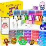PixieCraft 2.6mm Fuse Beads Ultimate Visionary Mega DIY Bead Art Kit - 120,000 2.6mm PixieBeads, 120 Colors, 2 Pegboards, Iron, Tweezers, Trays, Pen, Mats, Storage - Craft Supplies for Adults, DIY Jewelry Accessories, Home Decor