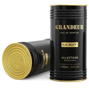 Milestone Perfumes Grandeur Le Nuit Eau de Parfum 100ml - Luxurious Men's Fragrance with Cardamom Lavender & Vanilla for Evening Wear