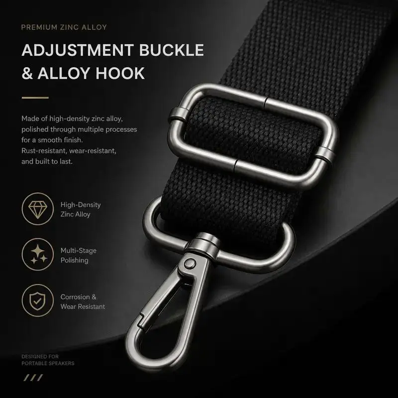 Universal Adjustable Speaker Shoulder Strap & Neck Lanyard - Anti-Slip, Anti-Lost, Lightweight, Durable Hands-Free Accessory for Bluetooth Speakers, Camping, Travel, Accessories