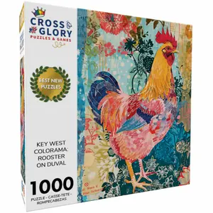 Art Puzzle – Key West Colorama: Rooster on Duval – 1000 Piece Jigsaw Puzzle