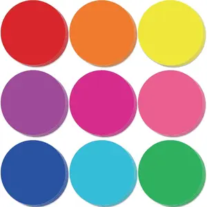 108 Pcs 3.5 Inch Assorted Color Circle Cutouts Paper Round Die Cut, Bulletin Board Decorations for Classroom Teachers DIY Craft, Office School Chalkboard Wall Decor