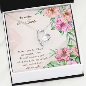 Aunt Necklace, Tante Schmuck “ Tante Gift Ideas “ Quotes For German Aunt “ German Auntie Necklace “ Beste Tante, Meaningful Necklace, A Special Gift for My Daughter, Unique Daughter Jewelry, Sentimental Keepsake from Mom Dad
