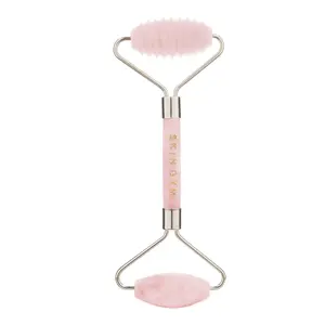 Skin Gym Rose Quartz 2D Texturized and Smooth Facial Roller for Daily Calming Contour and Serum Application Skin Gym Rose Quartz 2D Texturized and Smooth Facial Roller for Daily Calming Contour and Serum Application
