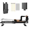 Portable Multifunction Pilates Reformer Machine - Flexible Foldable Home Workout Gear for Adults, Adjustable Armrests, 22 lb Anti-Slip Springs, 400 lbs Weight Capacity, 1.8 ft Height, Efficient Support for Beginners