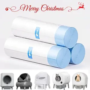 Specialised waste bags for various smart, high-capacity self-cleaning cat litter trays 45-piece pack (3 rolls) Reinforced tear-resistant inner liners Enabling efficient waste management