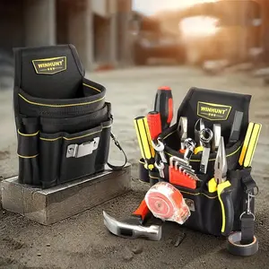 Tool Belt Set with Small Tool Pouch, Electrician Tool Pouch with Belt Clip, Garden Tool Pouch for Men, Durable and Versatile Portable Tool Bags