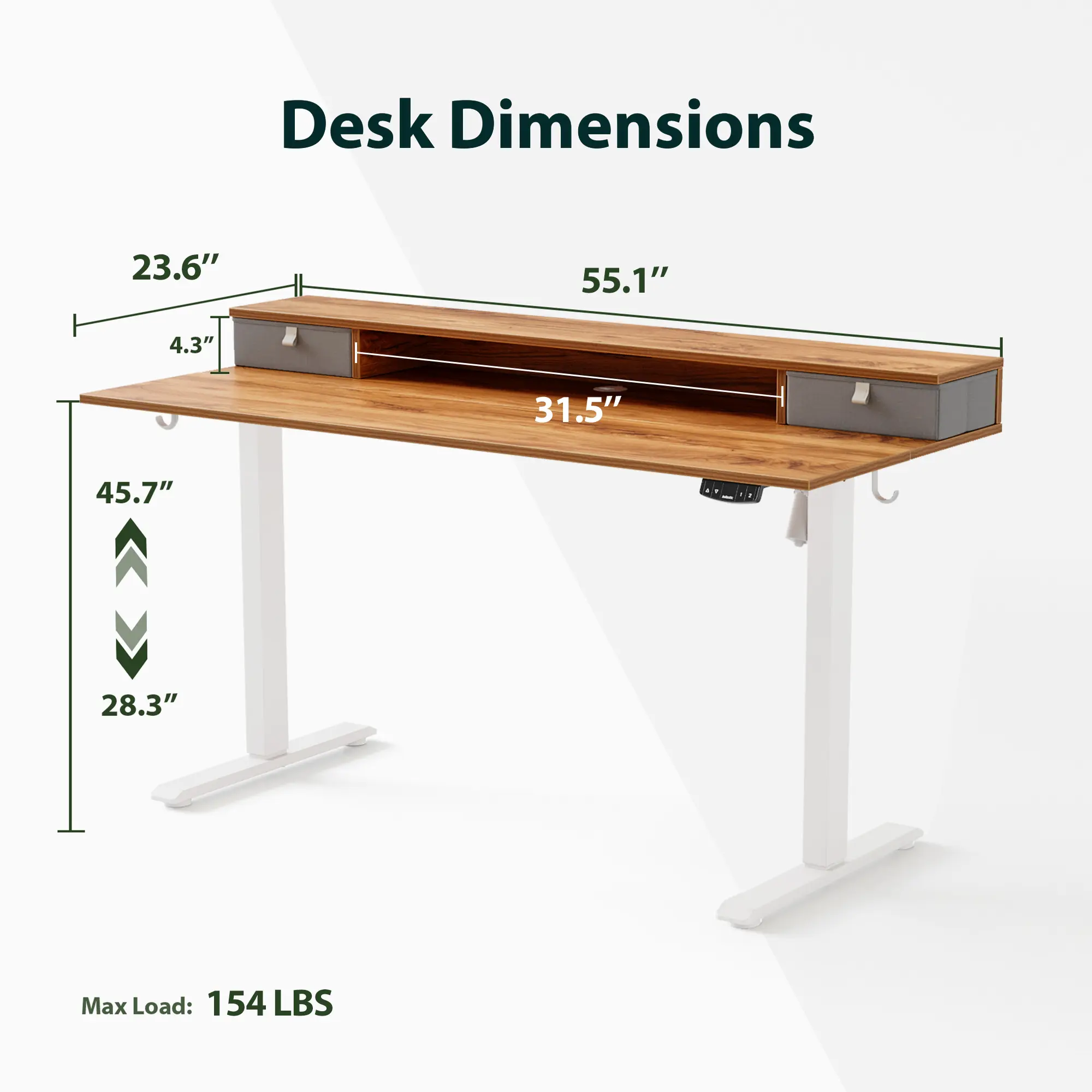Light Rustic Brown - 55.1"