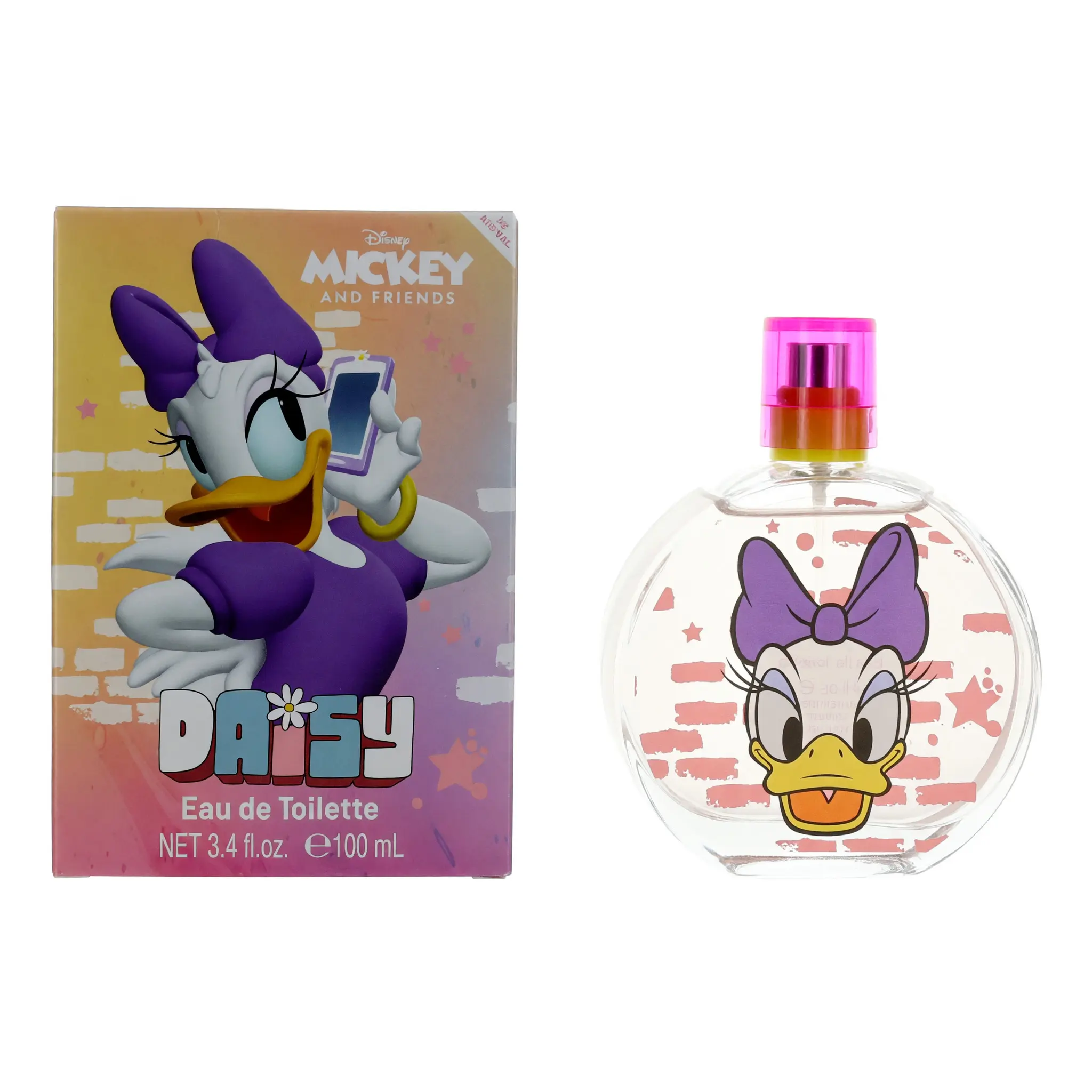 Disney Daisy Duck 3.4 oz EDT Spray for Kids - Floral, Citrus & Patchouli Base Fragrance, Aerosol Spray Bottle
